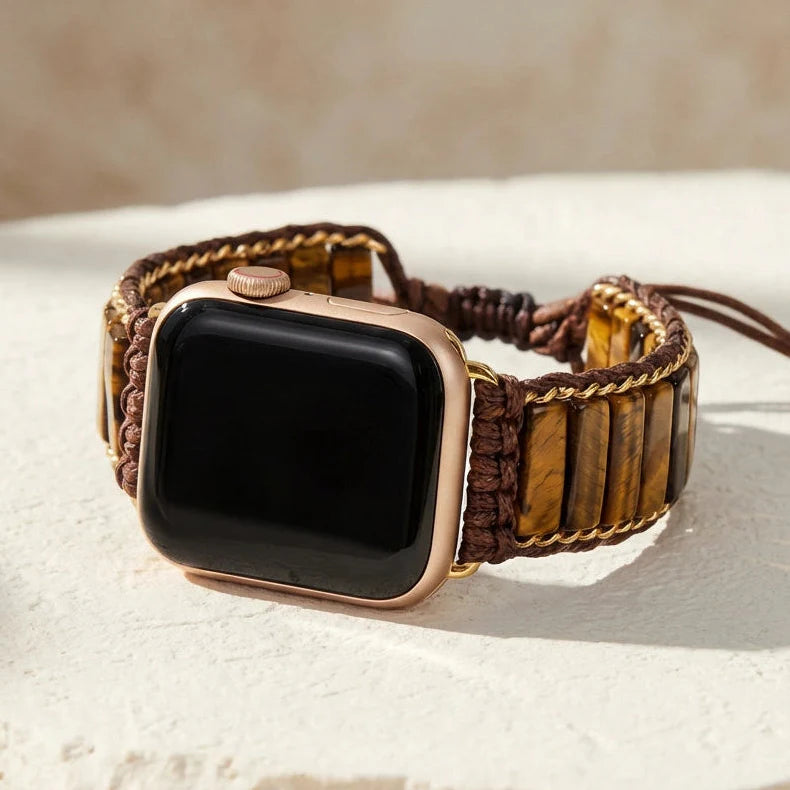 Bracelet Apple Watch Œil de Tigre — Confiance & Courage au quotidien