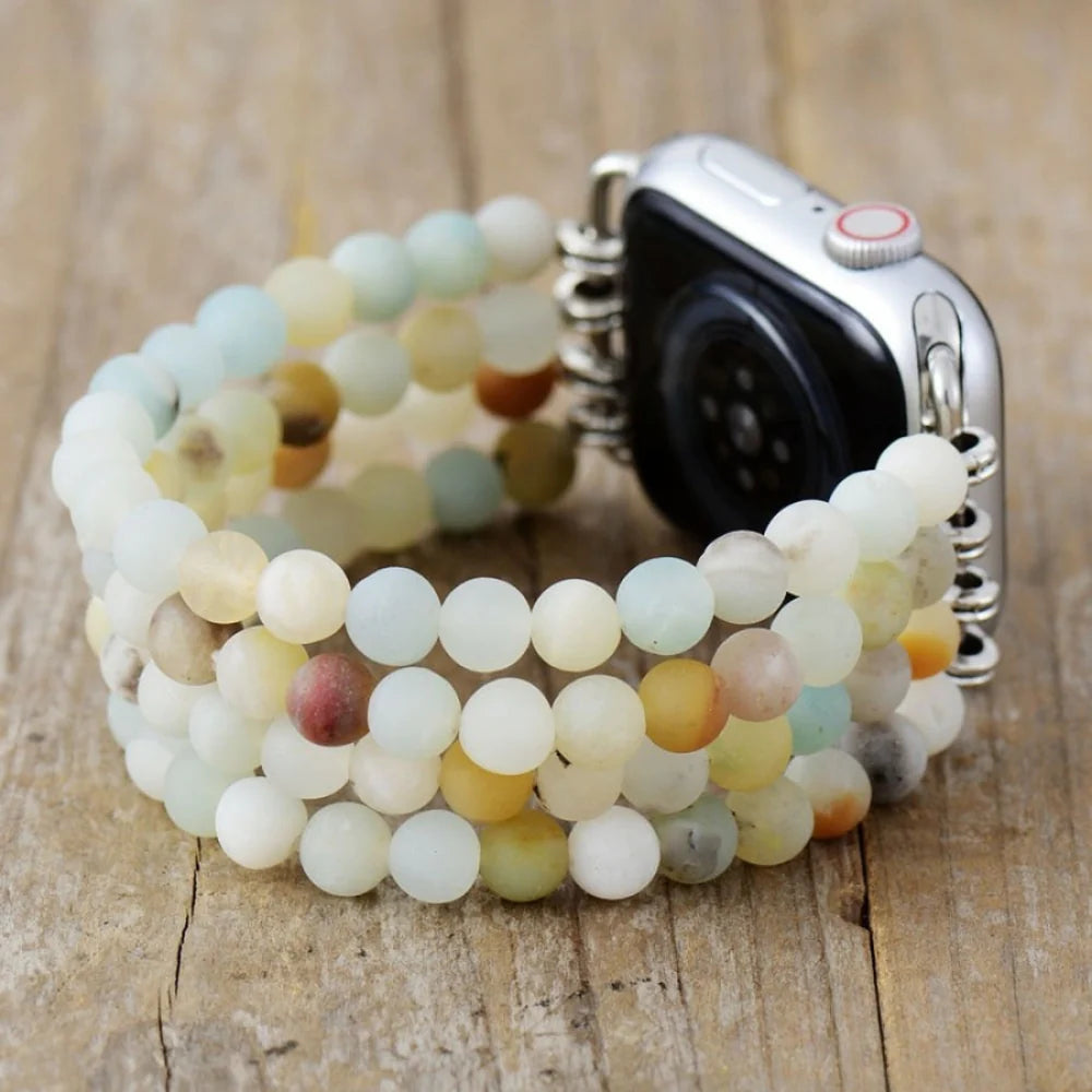 Bracelet Apple Watch Amazonite — Apaisement & Communication