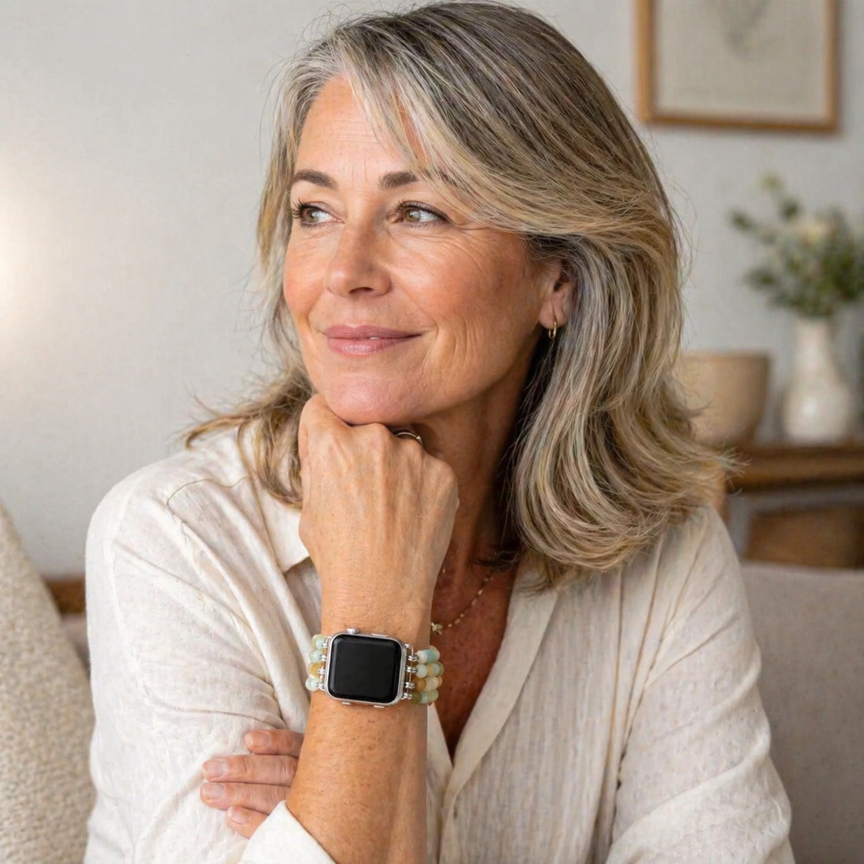 Bracelet Apple Watch Amazonite — Apaisement & Communication
