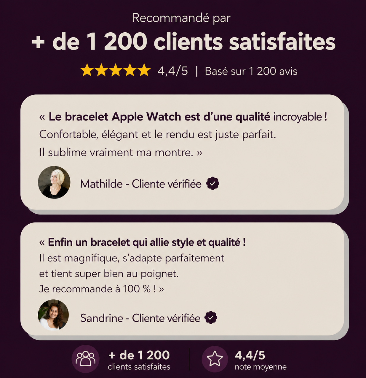 Bracelet Apple Watch Rhodochrosite — Apaisement & Amour de soi