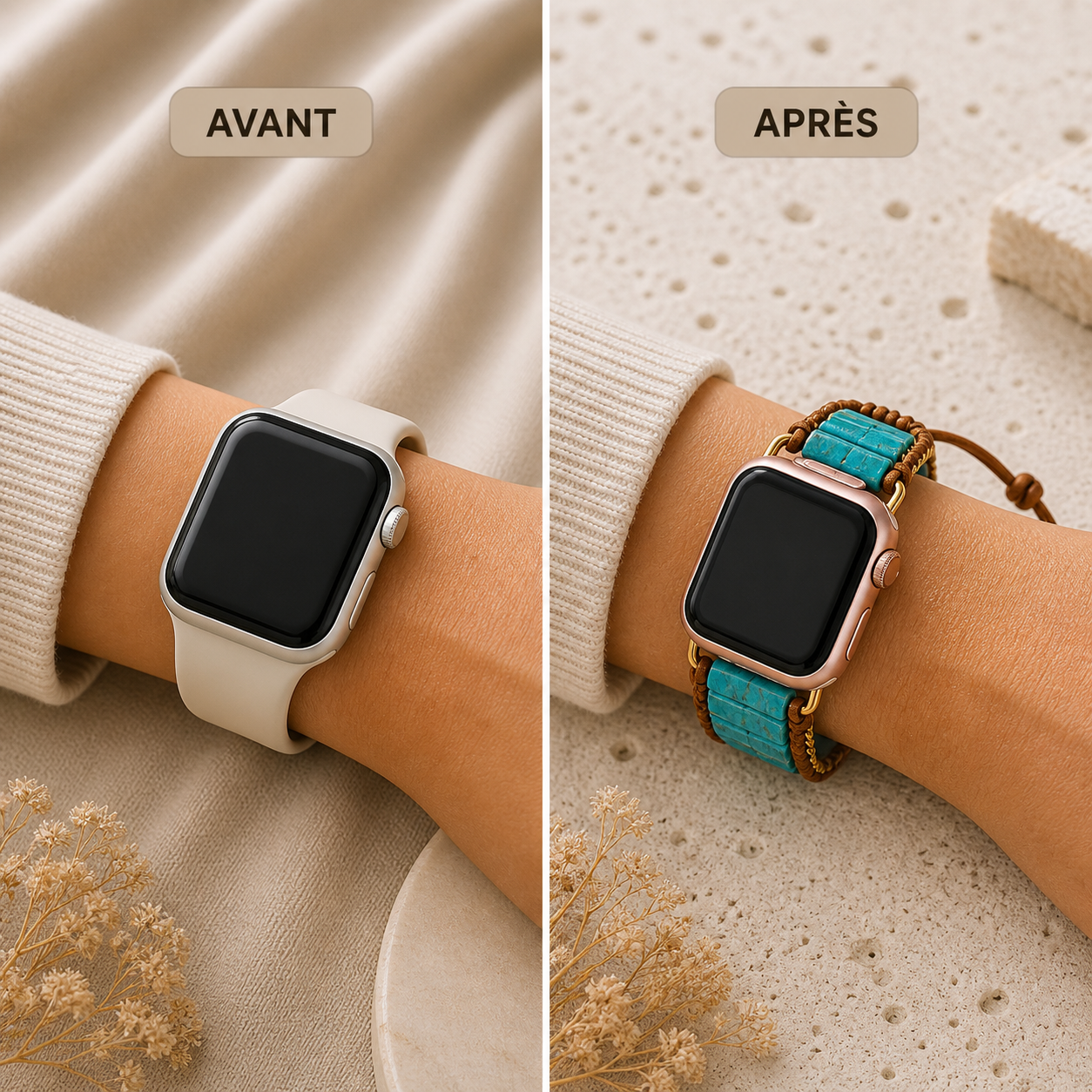 Bracelet Apple Watch Turquoise — Protection & Équilibre