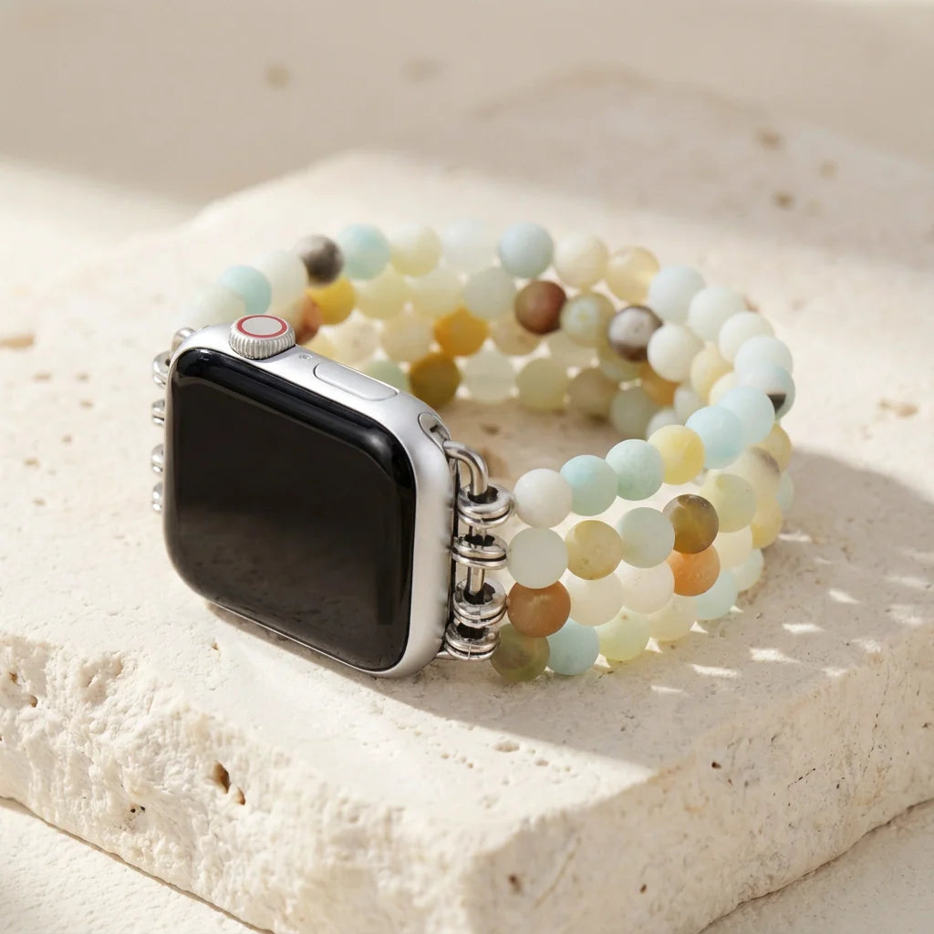 Bracelet Apple Watch Amazonite — Apaisement & Communication